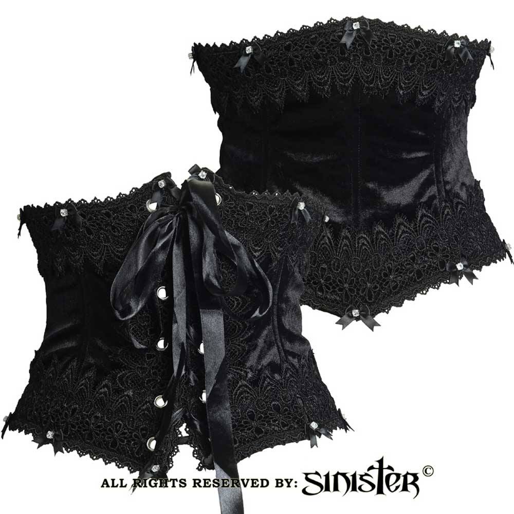 Sinister - K067 Underbust korset - Zwart Product image